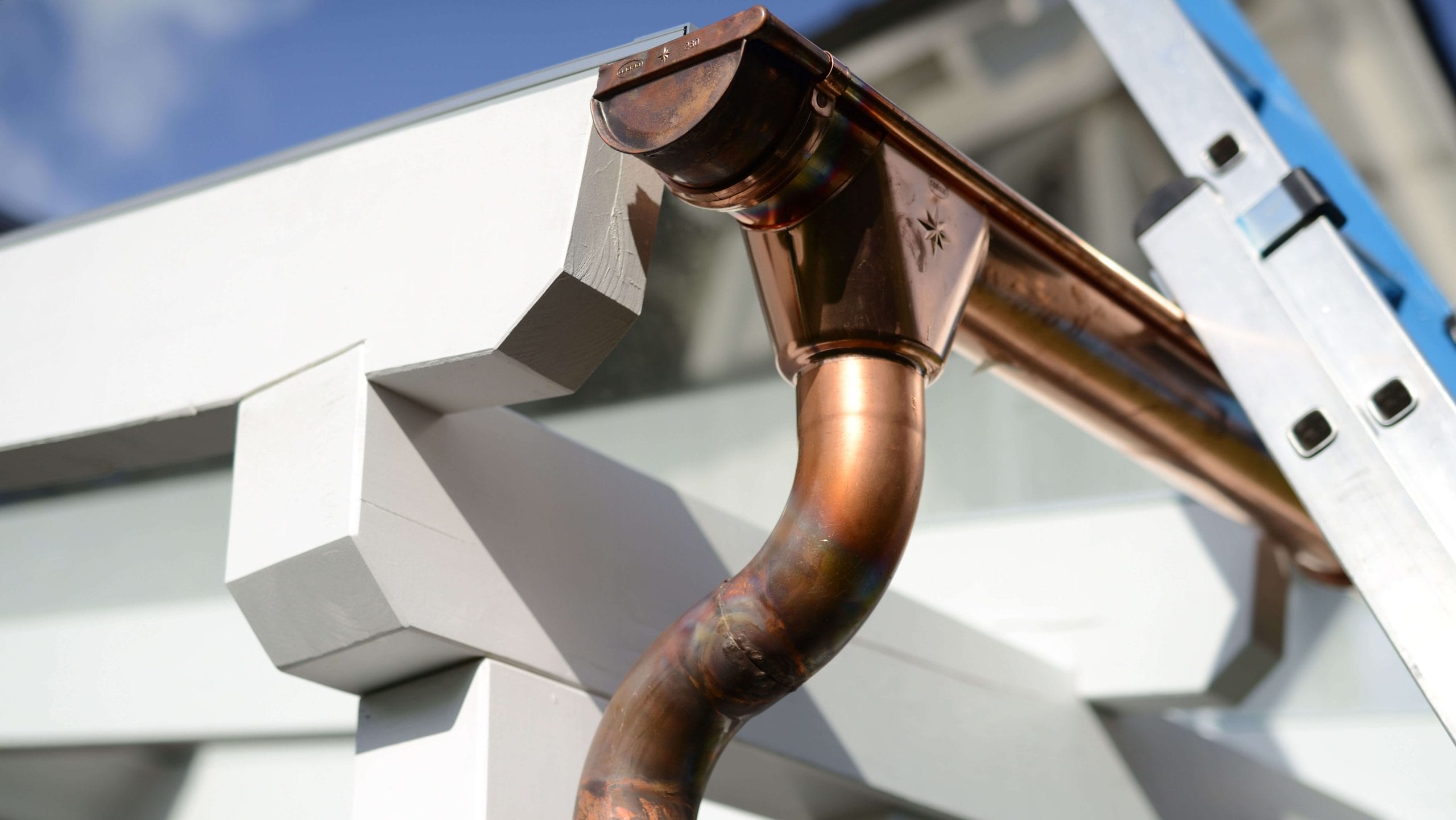 High-end copper gutters with a seamless design for residential properties in Spartanburg